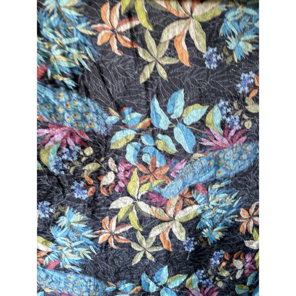 Johnny Was Paon Travel Blanket 55x70 Floral Reversible Boho Soft - Picture 4 of 13